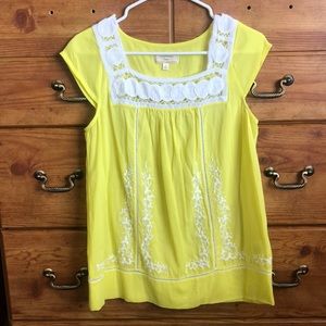 Anthropologie- Moulinette Soeurs Yellow Top
